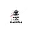 Kép 3/3 - Egyedi feliratos női póló - Keep Calm and love Flamingos