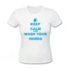 Kép 1/4 - Egyedi feliratos vicces póló -Keep calm and wash your hands