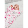 Kép 7/7 - Klasszikus megkötős pólya New Baby rózsaszín szívecskék
