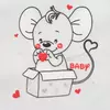 Kép 3/3 - Baba hosszú ujjú body New Baby Mouse fehér