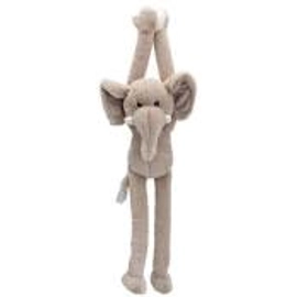 Elefánt plüssfigura lógó kezekkel 55 cm