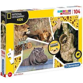 National Geographic Vadvilági kalandor Supercolor puzzle 104 db-os - Clementoni