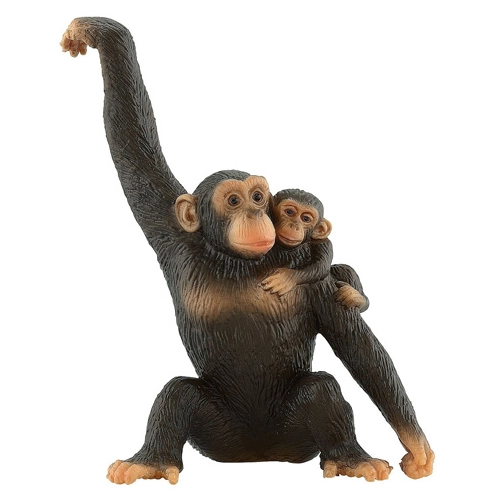 Csimpánz kölykével játékfigura - Bullyland
