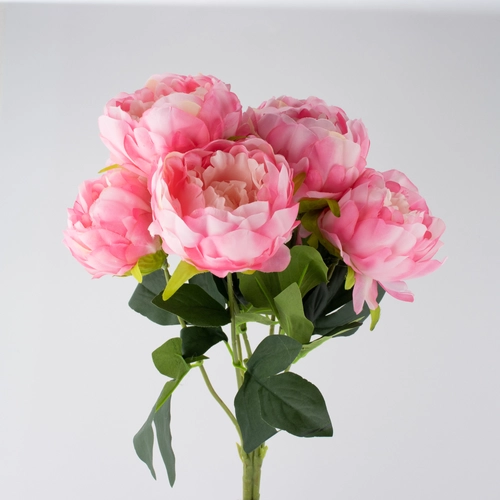 Bazsarózsa csokor művirág, rózsaszín 40cm