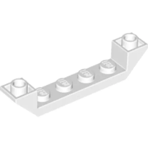 LEGO  6 x 1 fehér fordított lejtő