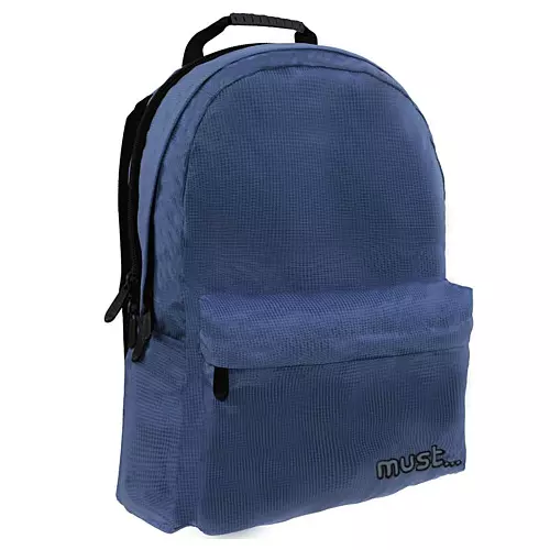 MUST Monochrome Ripstop kék iskolatáska hátizsák