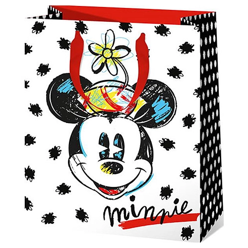 Minnie egér rajzolt közepes méretû ajándéktáska 18x10x23cm