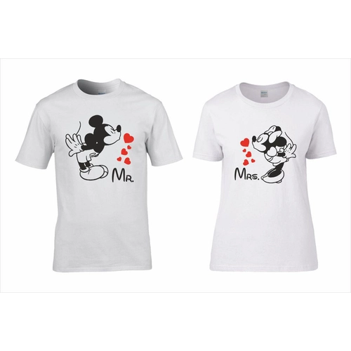 Egyedi feliratos vicces páros póló - Mr and Mrs Mickey 