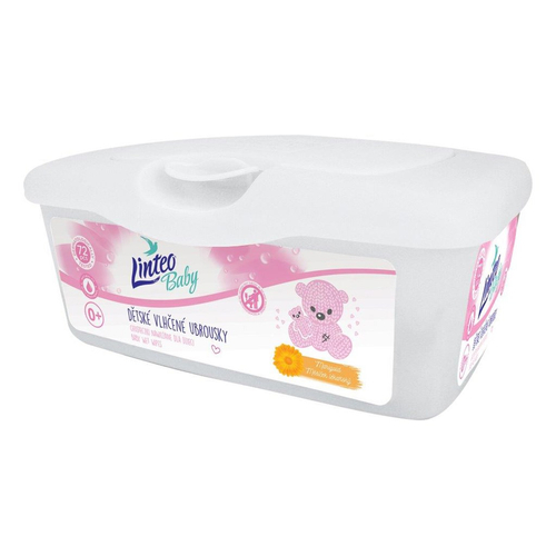 Nedves törlőkendő Linteo Baby 72 db Soft and cream BOX