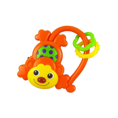 Gyermek zenélő csörgő Baby Mix majmocska narancssárga