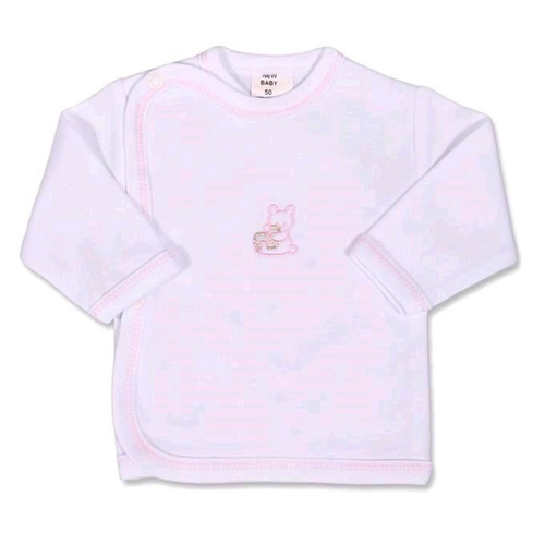 Csecsemő ingecske hímzett képpel New Baby rózsaszín
