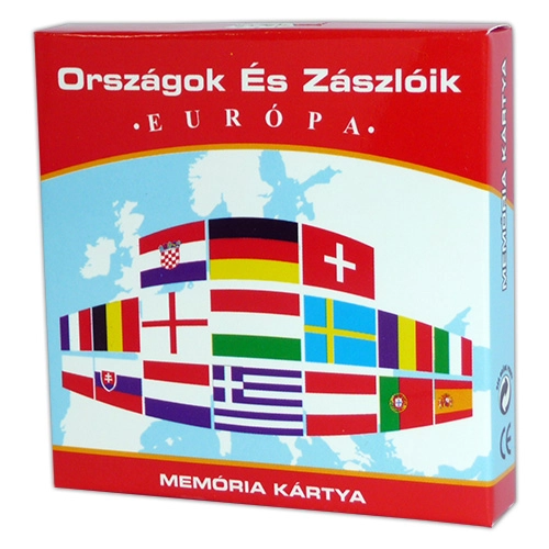 Európiai Országok és Zászlóik Memória kártya 